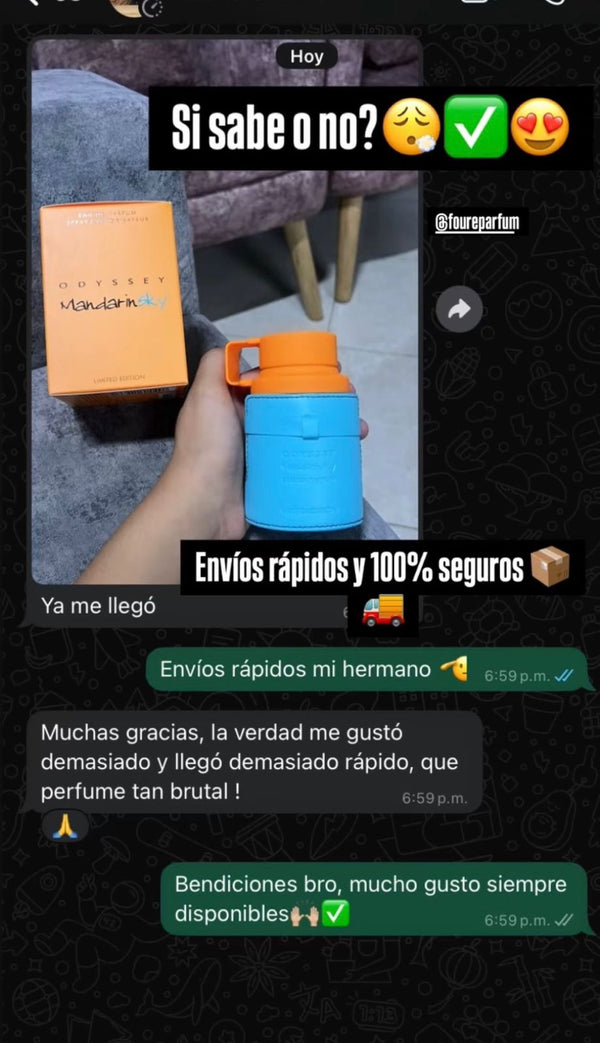Testimonio de un cliente de Foureparfum